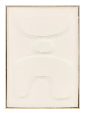 Eightmood Elena 3D Paper Art – Inramad Tavelposter 70×50 cm Offwhite