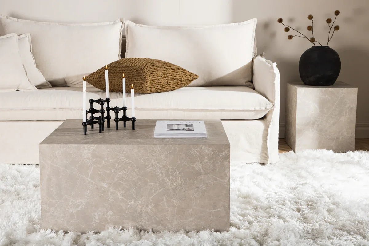 Venture Design York Soffbord 80x60 cm Beige