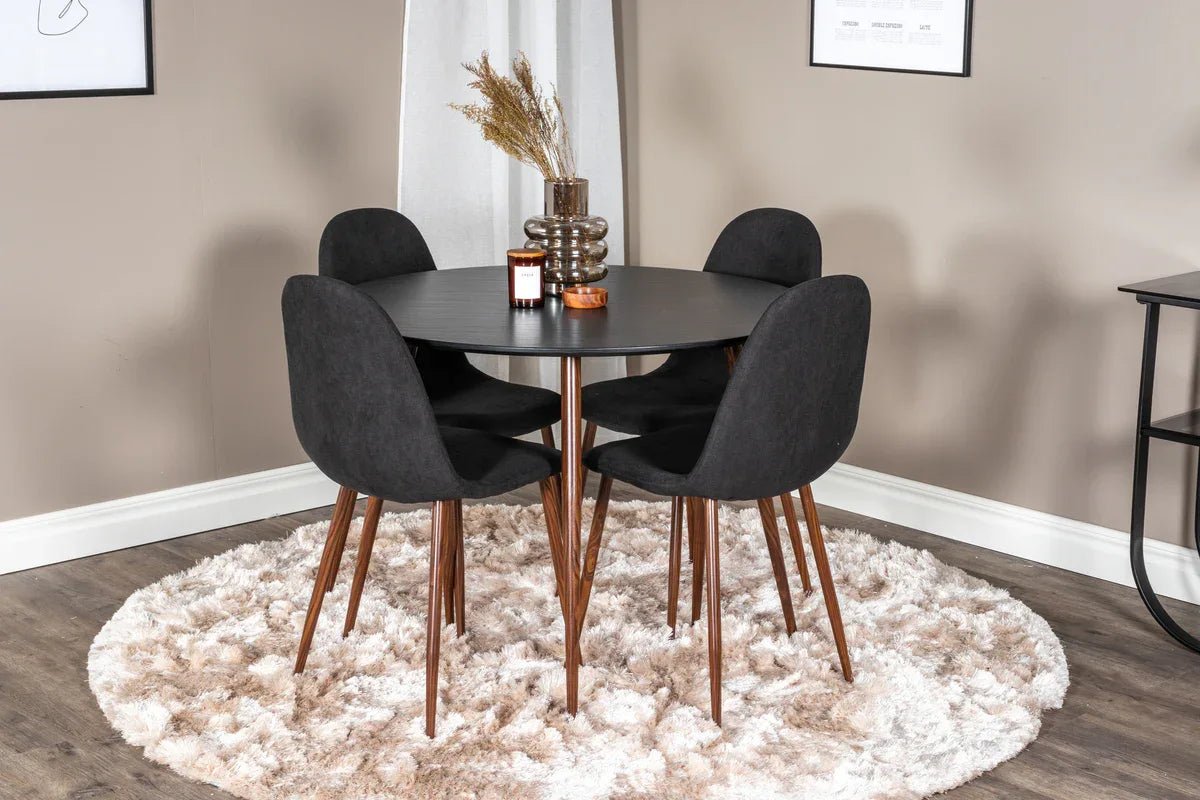 Venture Design Plaza Matbord Ø100 – Rund MDF i Svart