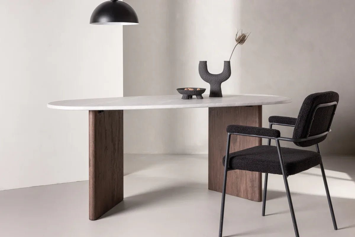 Venture Design Grönvik Matbord 220×100 – Ljusgrå Betonglook i MDF