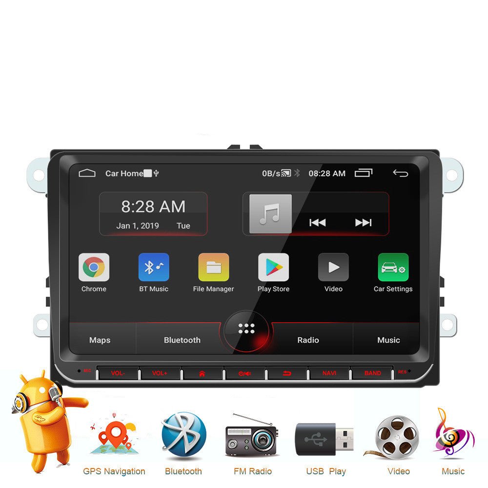 Bilmekaniken Android Bilstereo 7 tum – GPS-navigation, MP5 & touchskärm - Svart