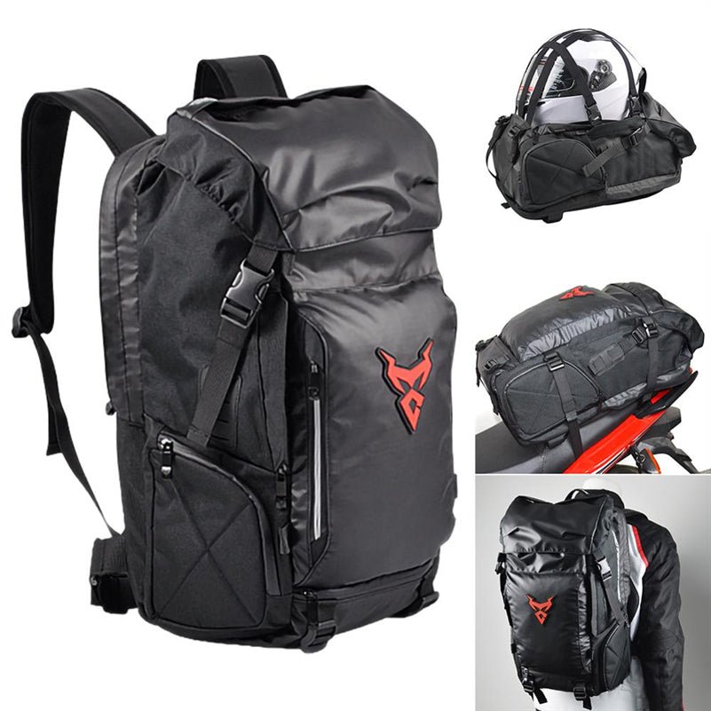 Bilmekaniken MC-ryggsäck Multifunktion – Stor Oxford-väska med hjälmfäste - Ryggsäcksvariant A1A / 55x34x36 cm