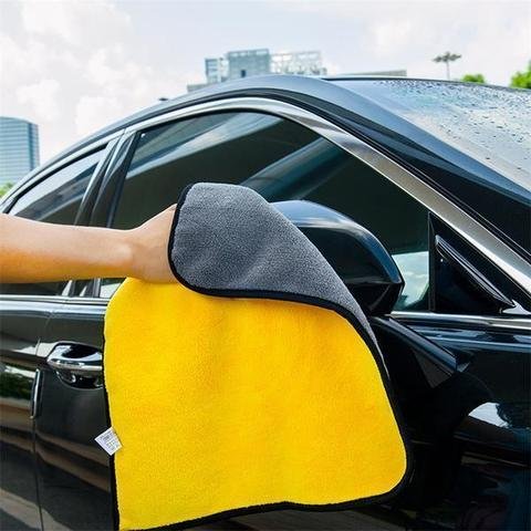 Bilmekaniken Mikrofibertrasa Biltvätt – Tvåfärgad dubbelsidig, repfri & tvättbar - 2pc 30x30