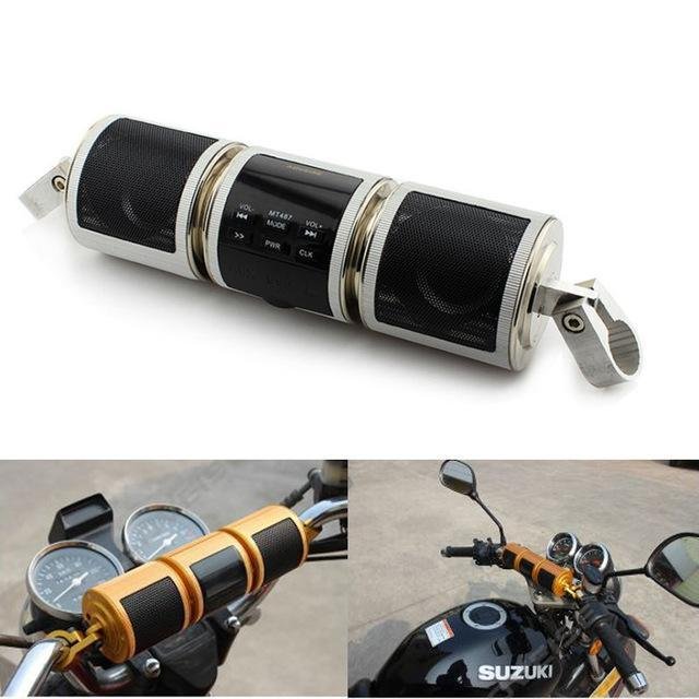 Bilmekaniken Motorcykelstereo – Bluetooth, FM-radio & LED-skärm - Silver