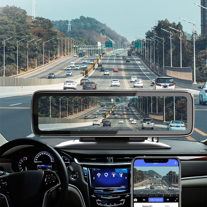 Bilmekaniken 360° Dashcam 4G – 12 tum Android med 4-vägs panoramakamera - 12inch360 4road / US