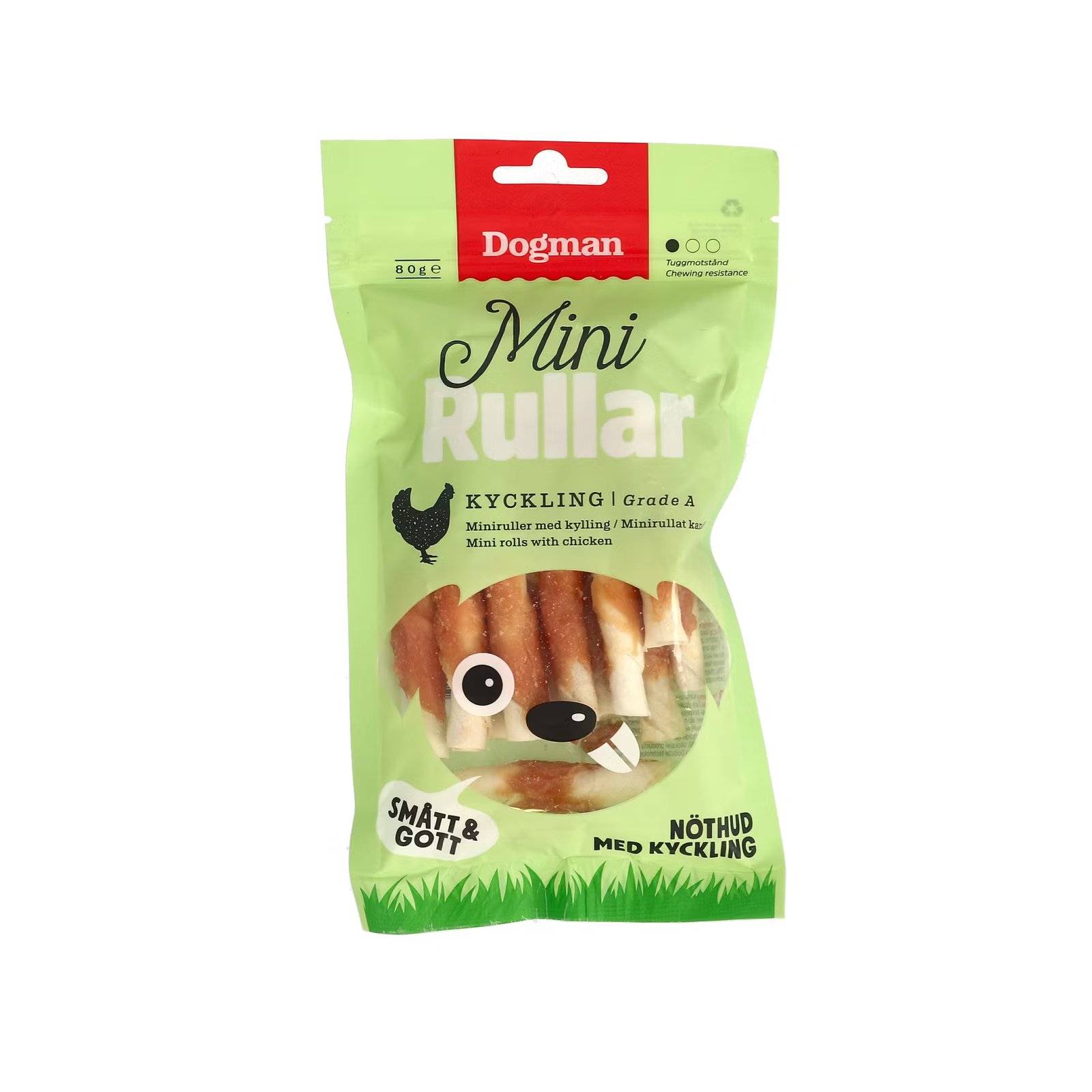 Minirullar med Kyckling Vit 80g
