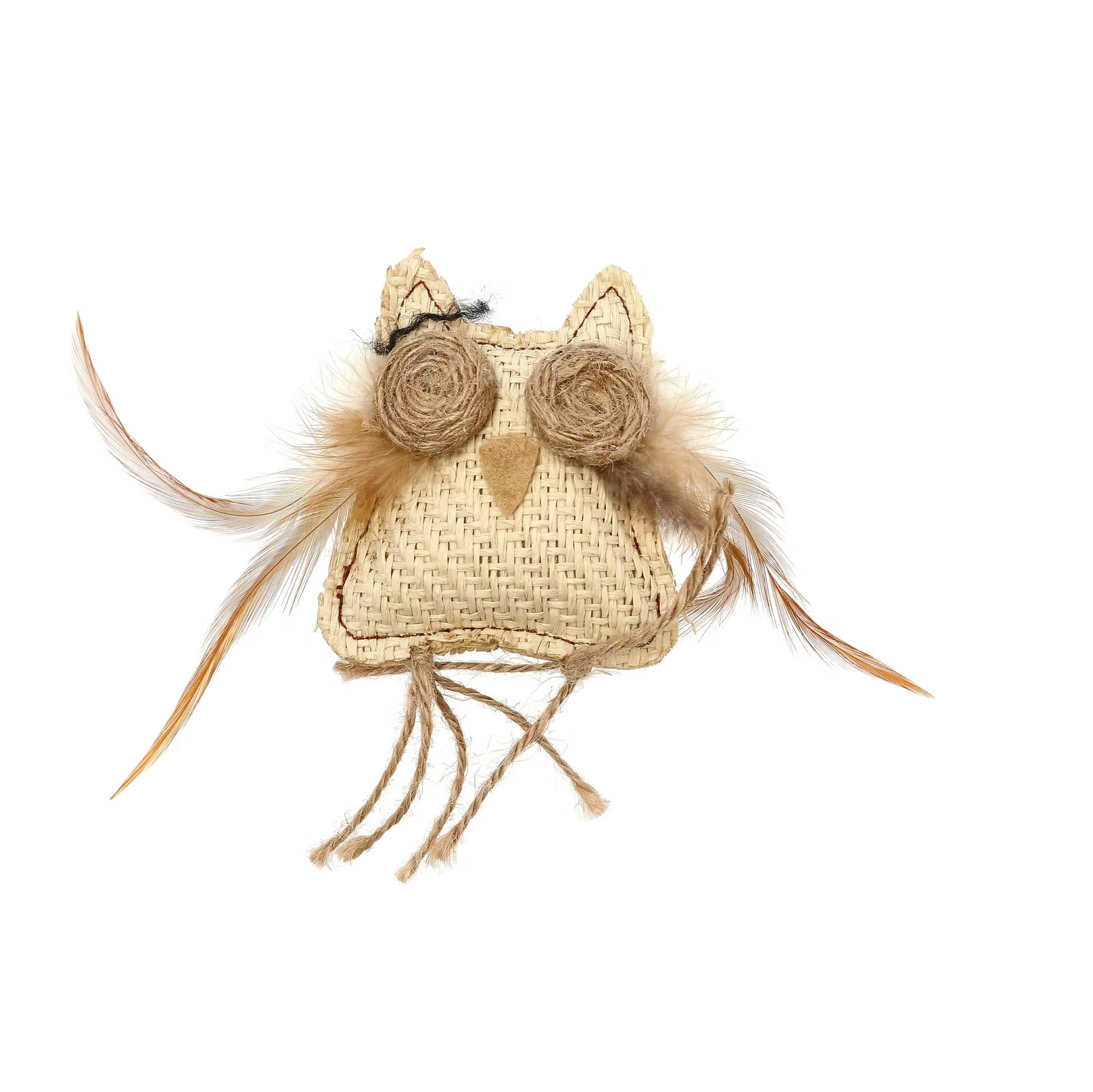 Kattleksak Natural Uggla Jute Brun