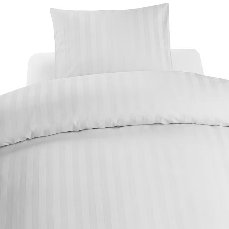 Satin Vit bäddset från 150x210 Enkeltäcke