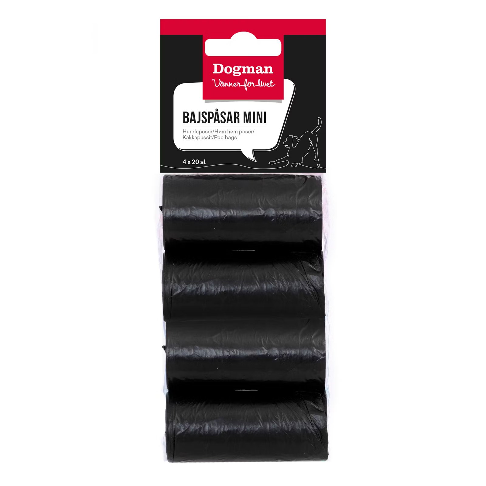 Bajspåsar Mini Svarta 4x20p