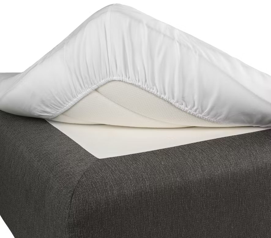 Dra på lakan Satin Vit 90x200