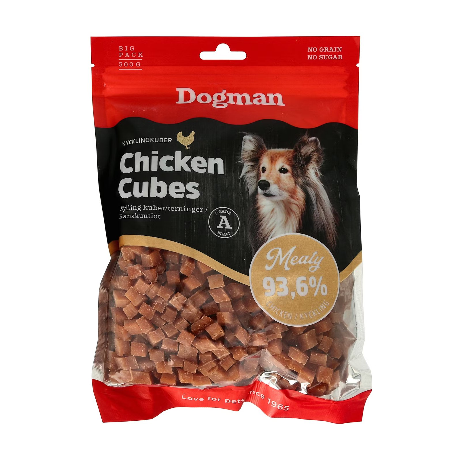 Meaty Kuber av Kyckling Hundgodis 300g