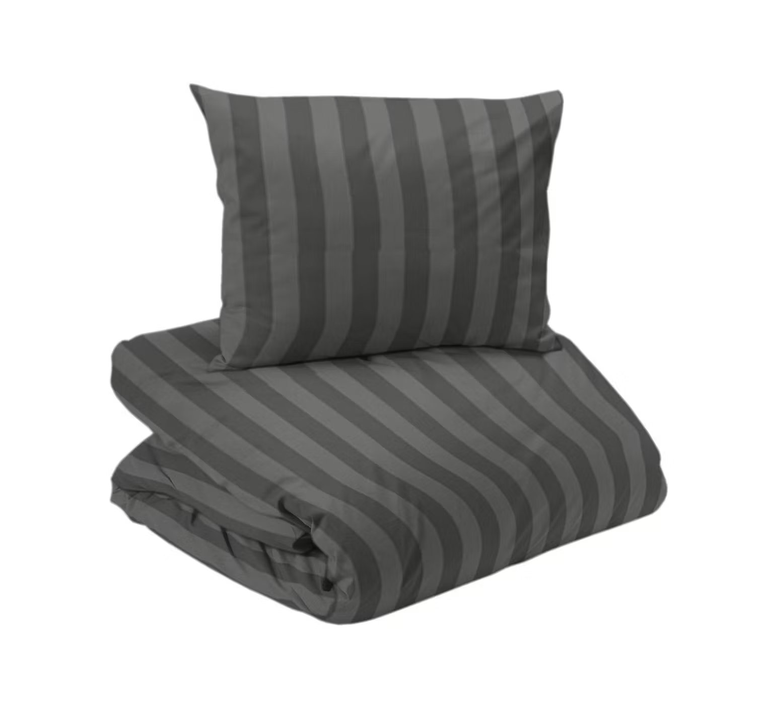 Mirage Bäddset Satin Mörkgrå Enkeltäcke 150x210