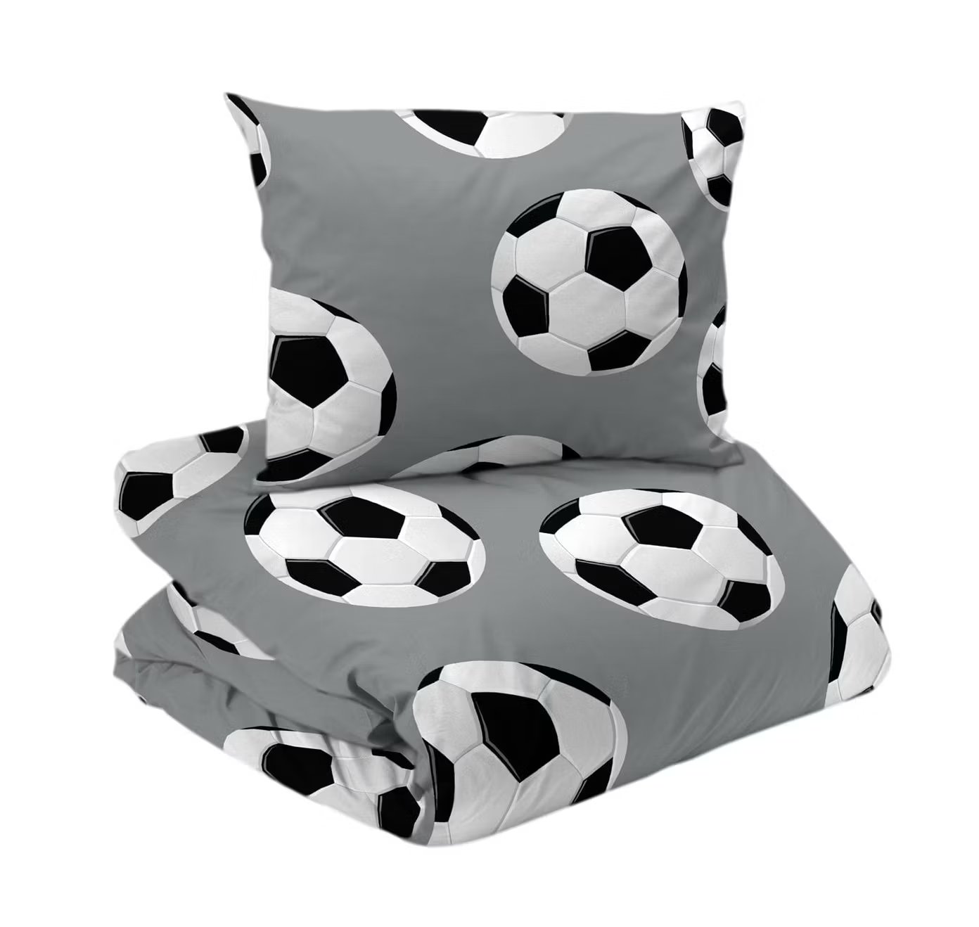 Bäddset fotboll grå Enkeltäcke Barn 150x210