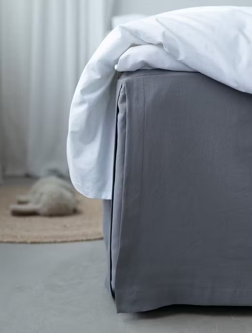 Sängkappa Mörkgrå Enkelsäng 90x200+45