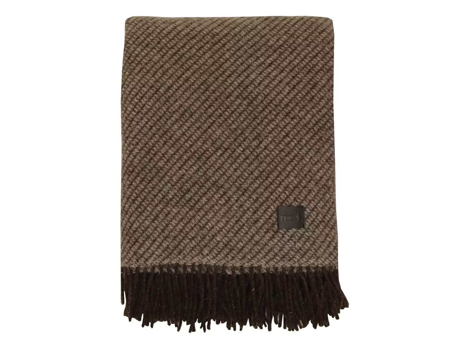 Aukland ullpläd 130x170 mullvad/beige