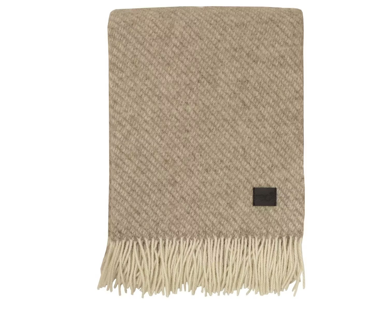 Aukland ullpläd 130x170 Beige