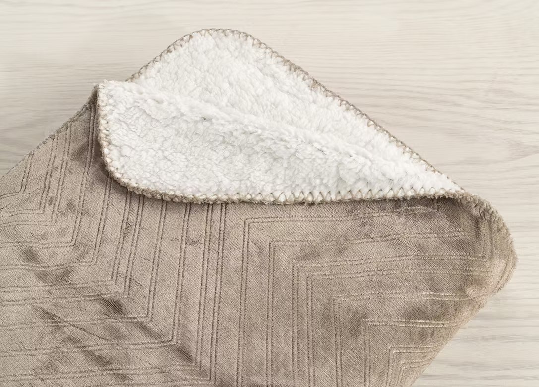 Pläd Sherpa Beige 130x170 cm