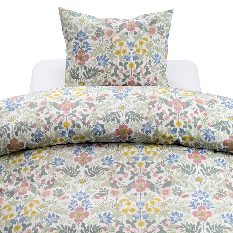 Sommarblommor Multi Bäddset  Borganäs of Sweden Enkeltäcke 150x210