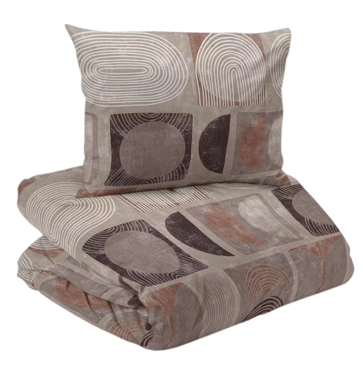 Como Beige/Cognac Bäddset Redlunds Enkeltäcke 150x210