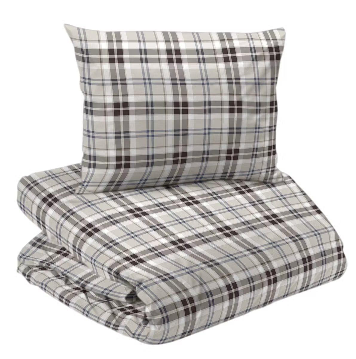 Trysil Blå/Beige Flanell Bäddset Redlunds 150x210