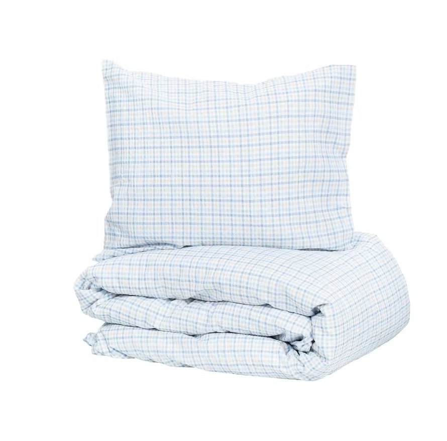 Bäddset Dalskog Bäckebölja Blå 150x210 Kosta Linnewäfveri