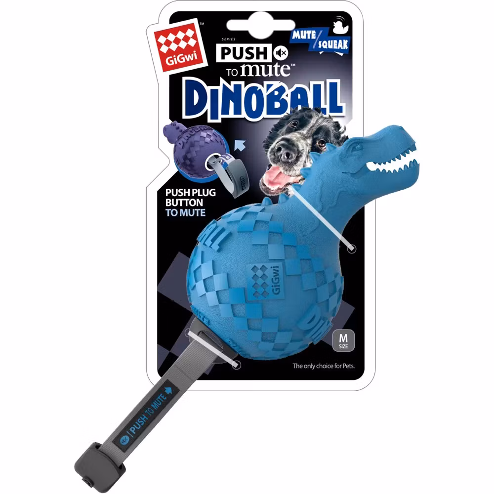 Leksak PushToMute Dinosaur Blå