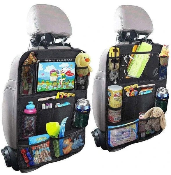 2-pack Förvaring till baksäte - Universal iPad-hållare för bil Svart