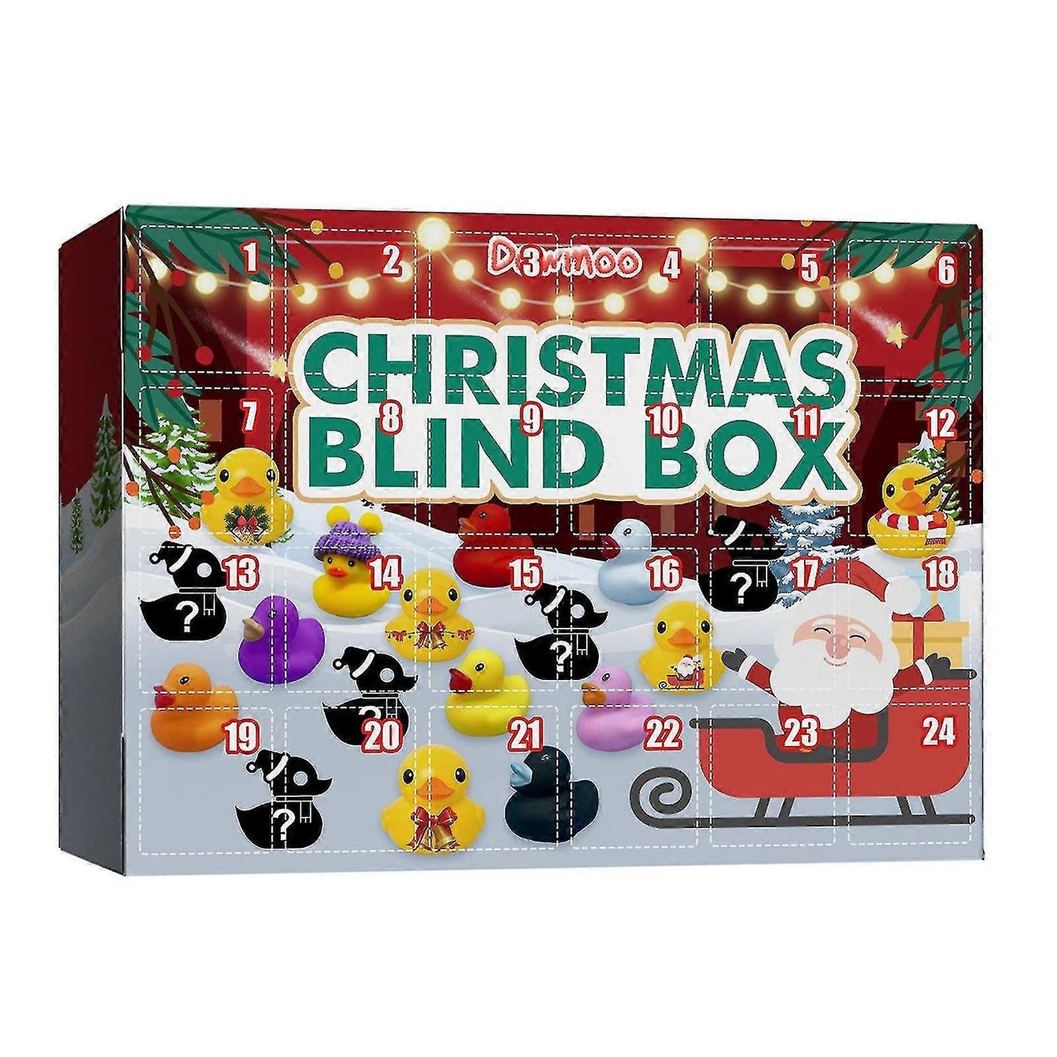 24 luckor Julkalender Ankor Blind Box Leksak Kreativ Adventskalender