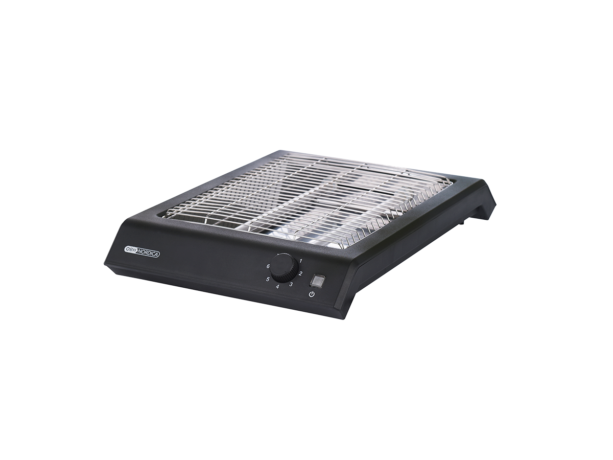 OBH NORDICA Flat toaster Slät Brödrost Svart Stor Rostningsyta 2635