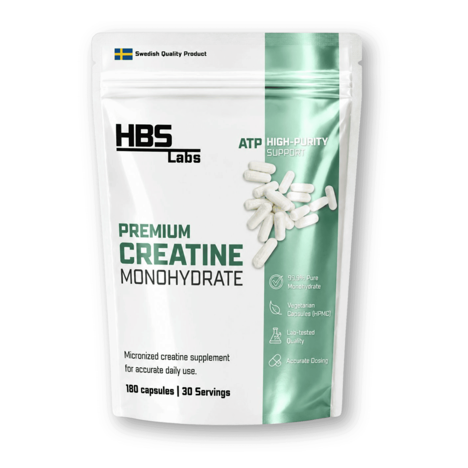 Premium kreatinkapslar - 180 kaps