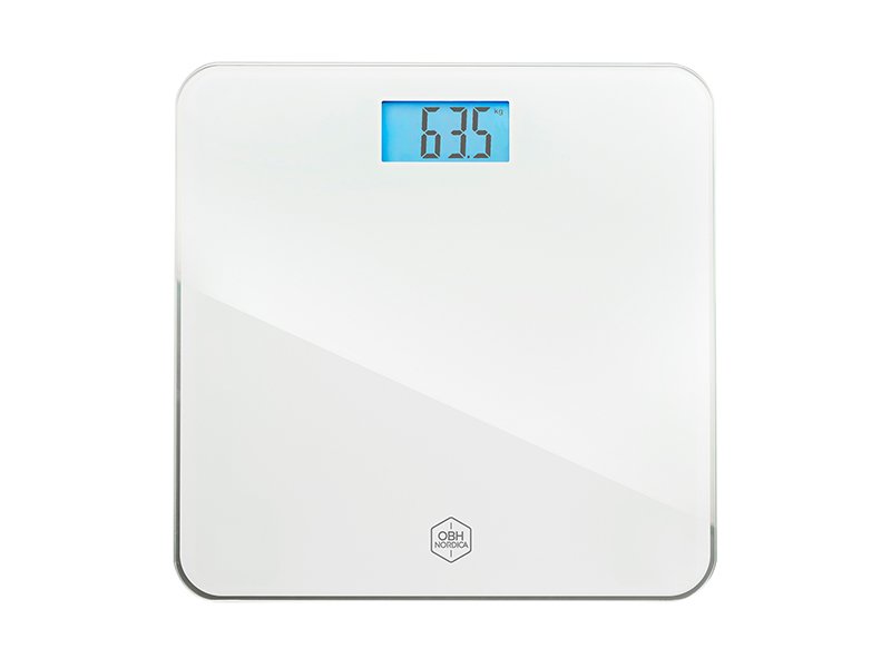 OBH NORDICA Classic Light Personvåg Vit Stor LCD Display EN1501N0