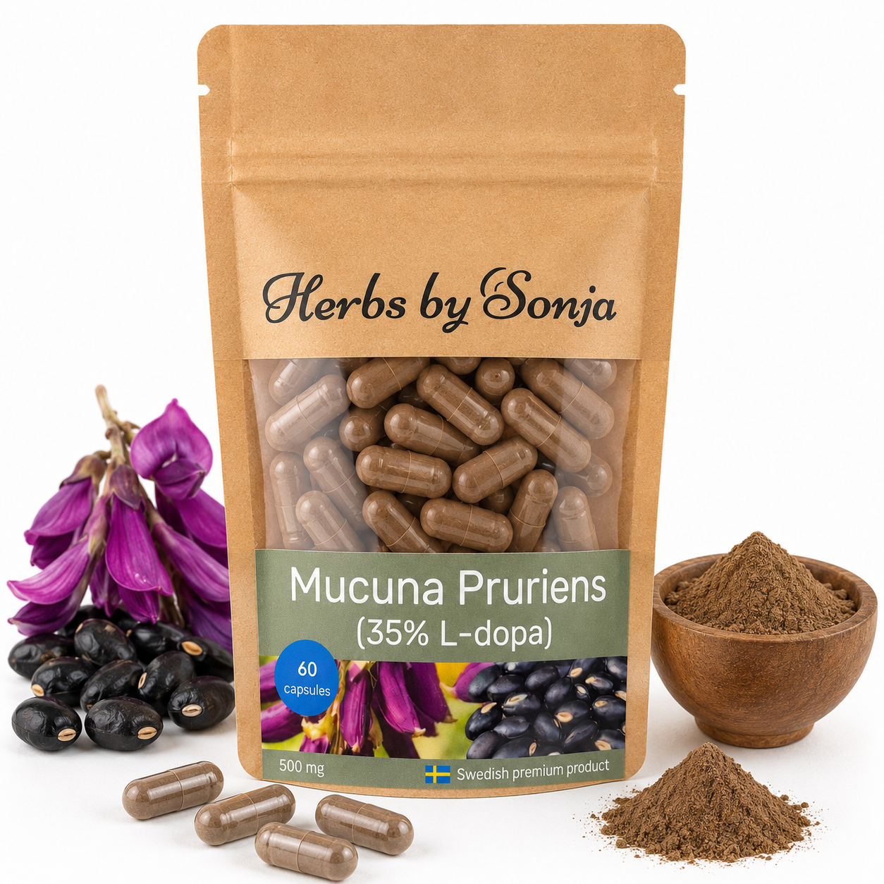 Mucuna Pruriens - 120 kaps