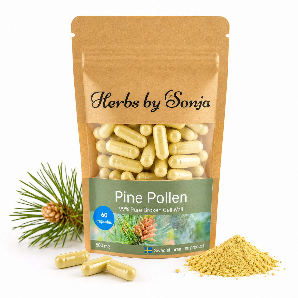Pine Pollen / Tallpollen - 180 kaps