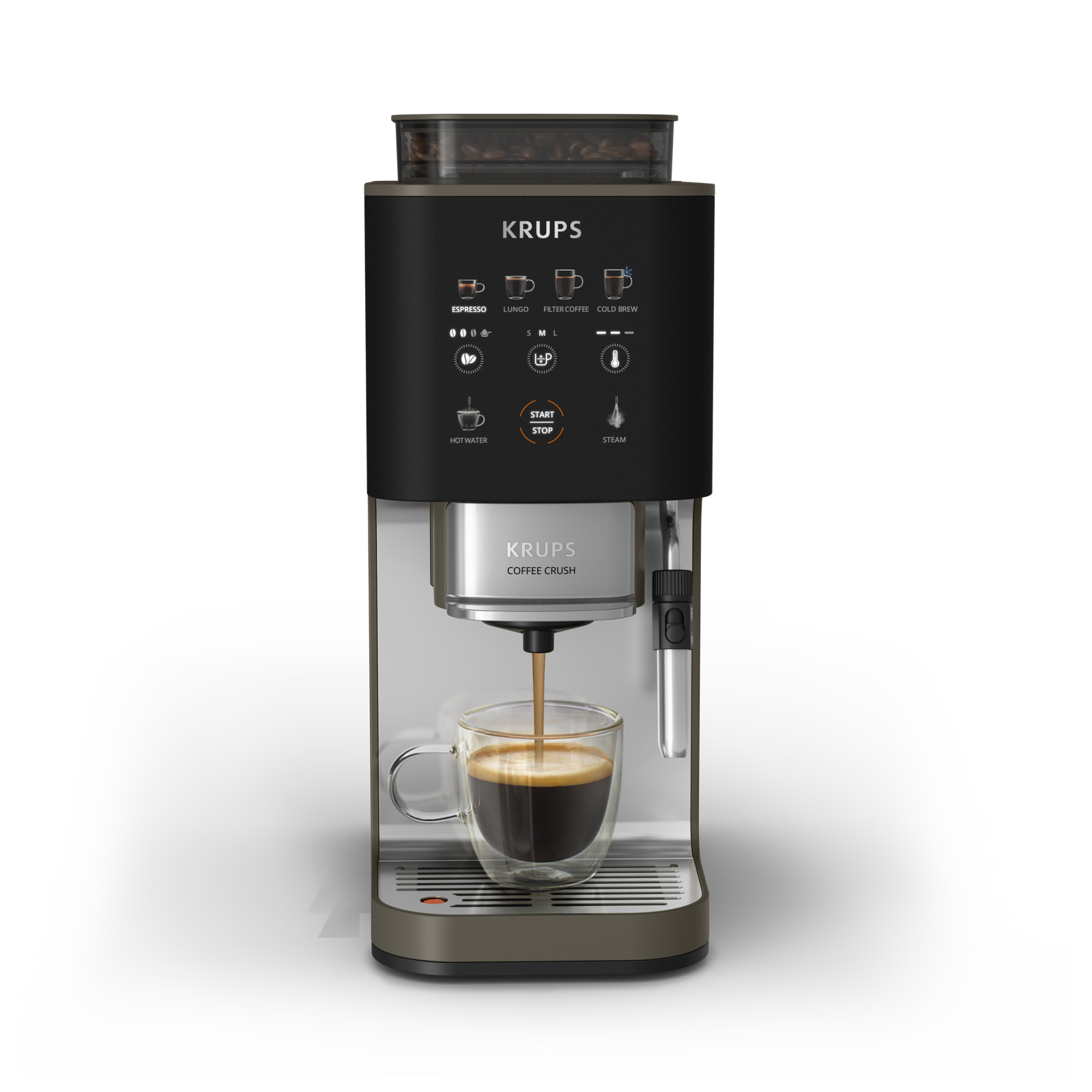 Krups Coffee Crush Experience Chrome, Kaffemaskin SA403BE0
