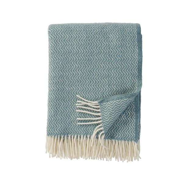 Ullpläd - 130x200 cm - 100% lammull - Sorbet Silky Blue