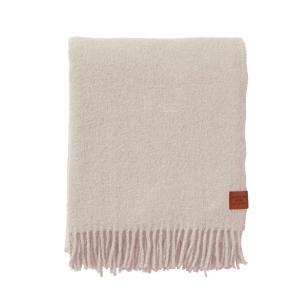 Ullpläd - 130x180 cm - Återvunnen ull/lammull - True Cream