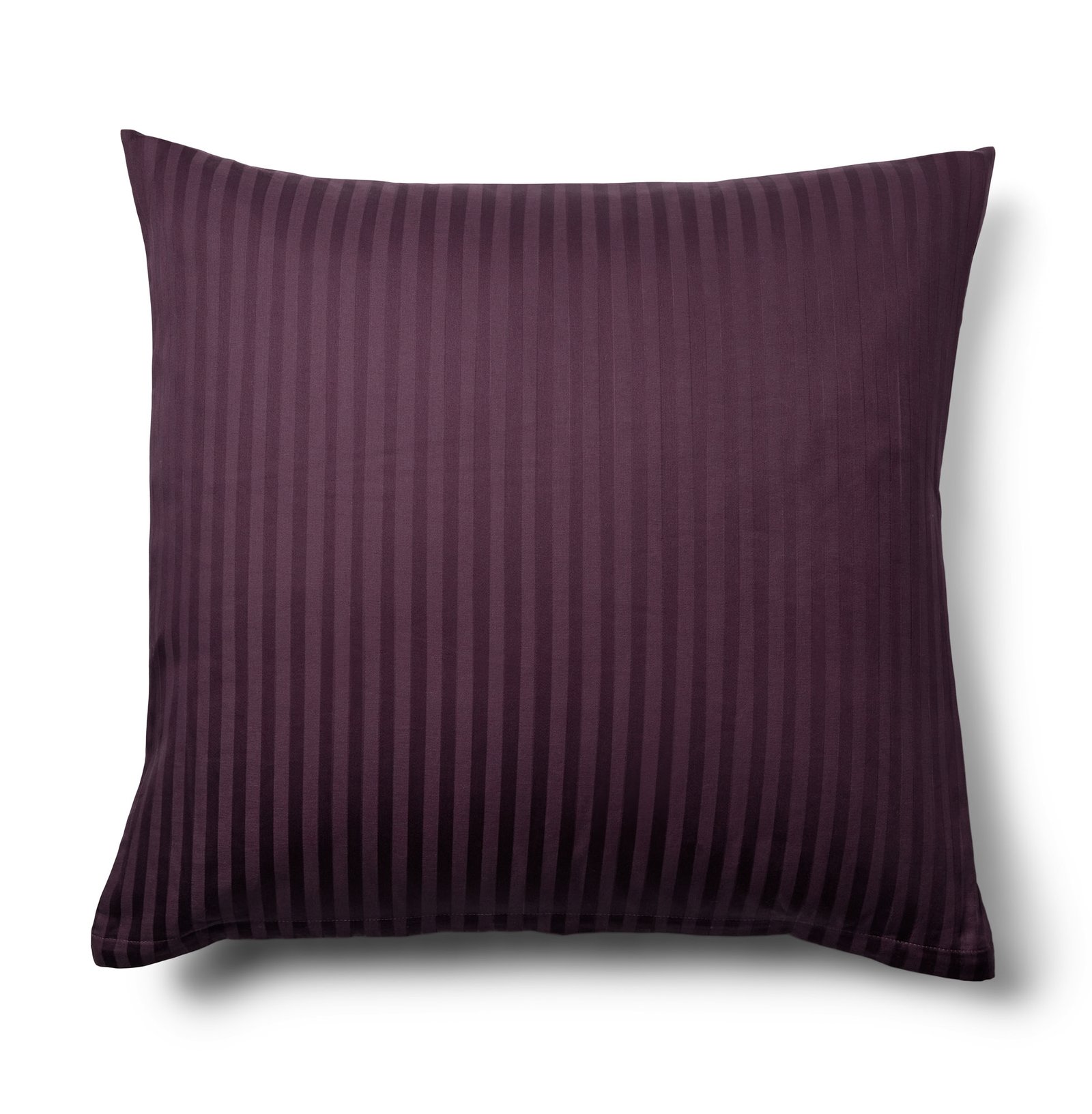 Örngott 60x63 cm - 100% bomullssatin - Klassiska lila ränder