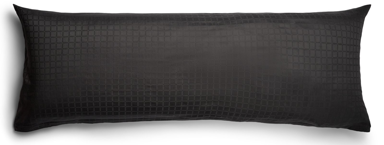 Örngott 50x150 cm - 100% bomullssatin - multikudde - mörkgrå jacquardvävd