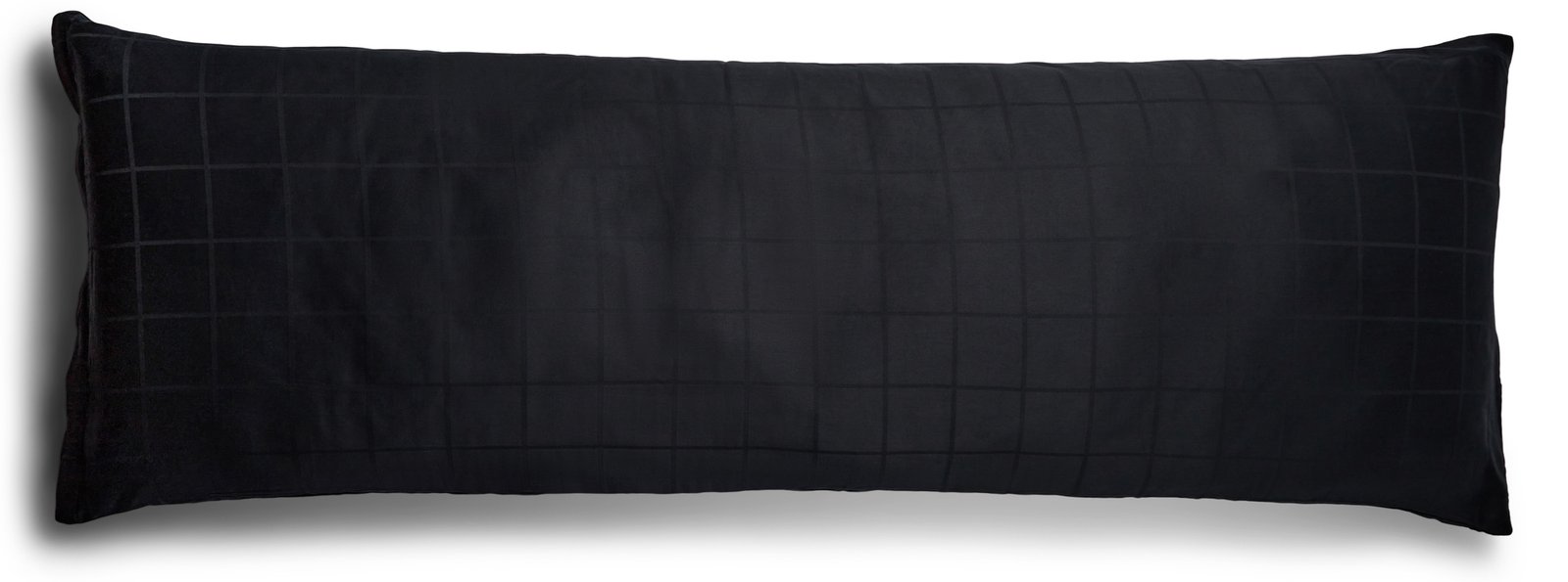 Kuddfodral 50x150 cm - Mjukt, jacquardvävd bomullssatin - Rutig svart - By Night kuddfodral