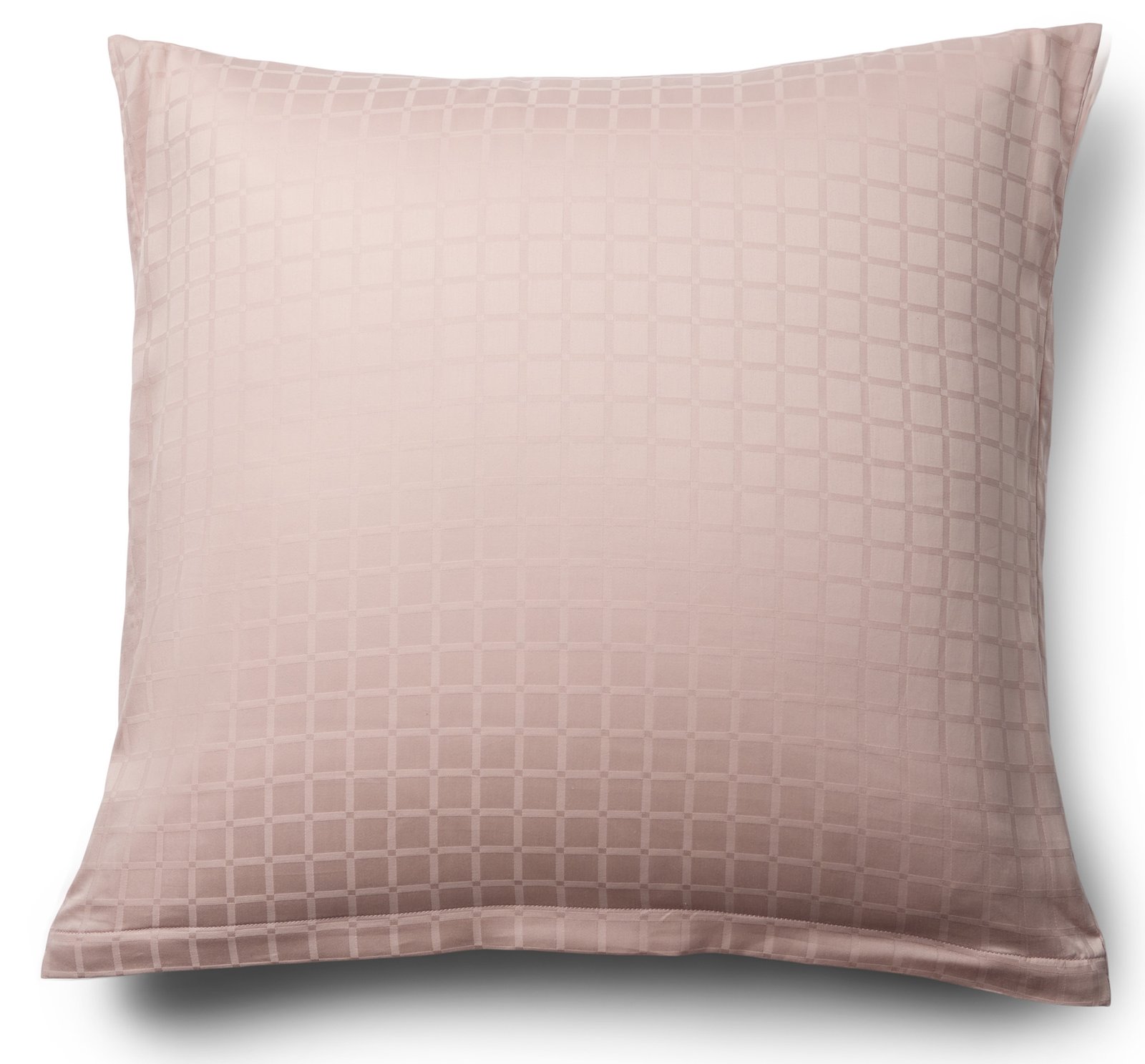 Örngott 60x63 cm - 100% bomullssatin - Rosa jacquardvävt - Enfärgat