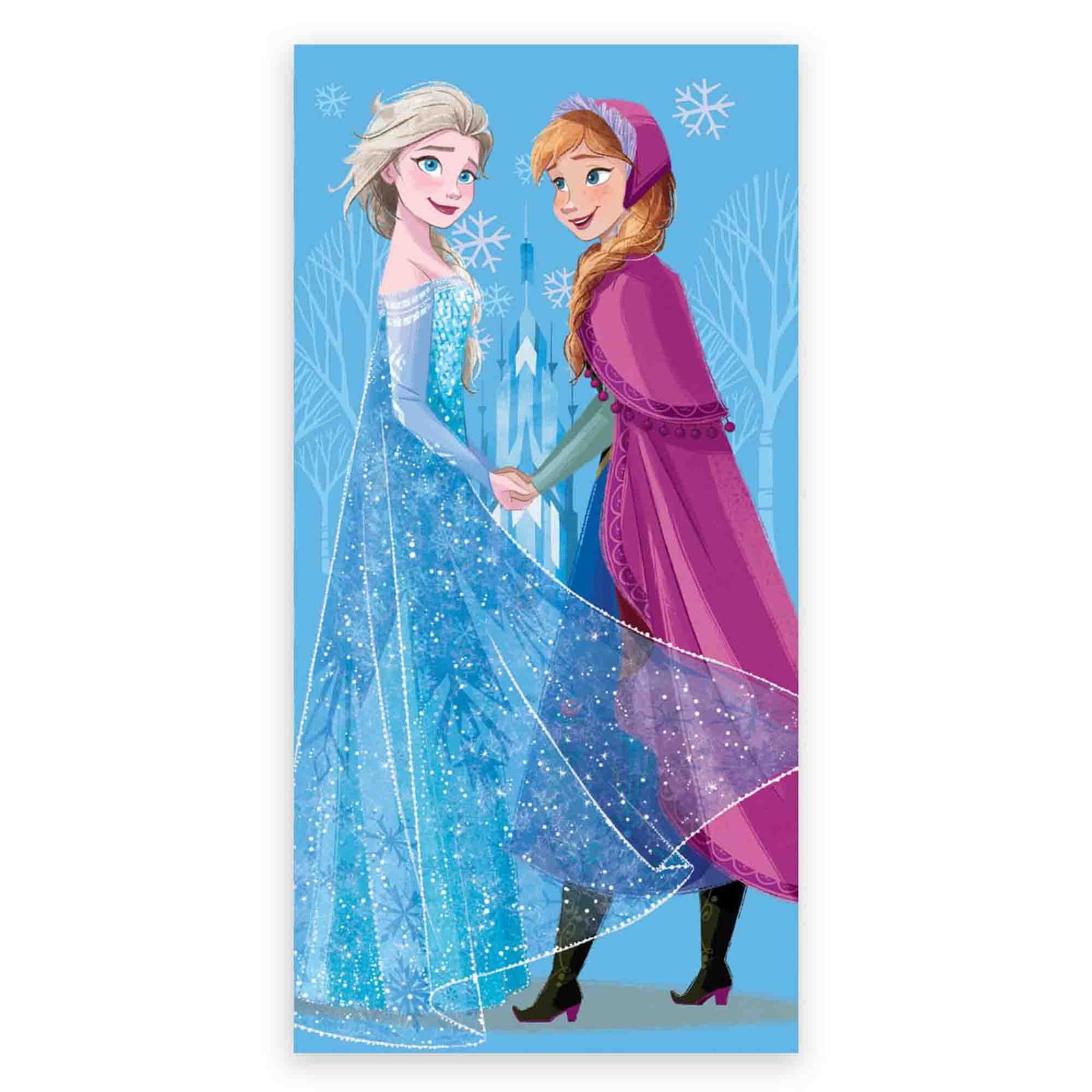 Badhandduk - Frost handduk - Anna och Elsa från Frozen - 70x140 cm - 100% mjuk bomull