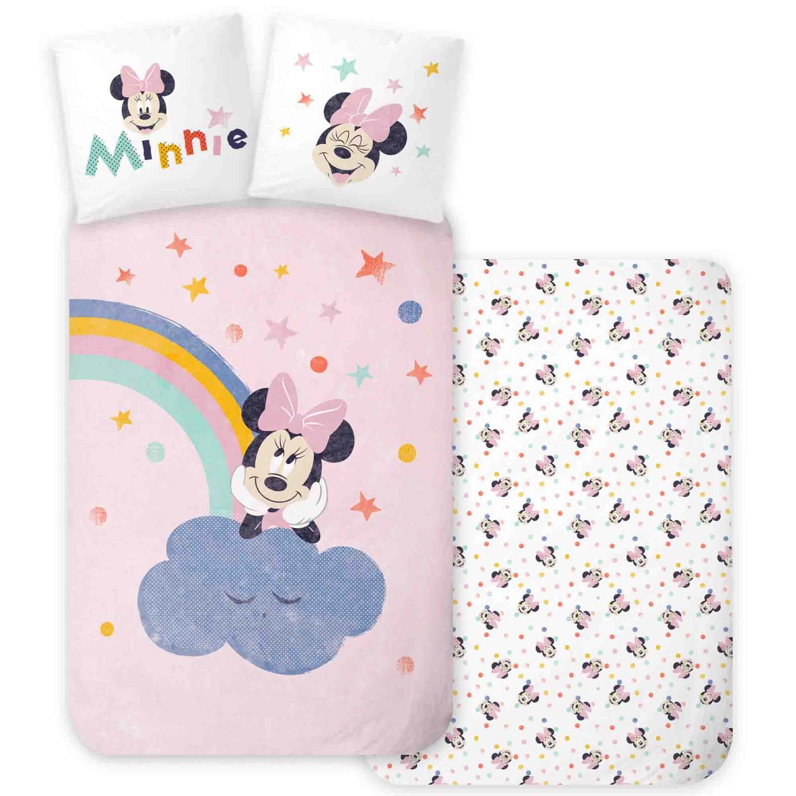 Minnie Mouse sängkläder - 100% bomull - Barnsängkläder 140x200 cm
