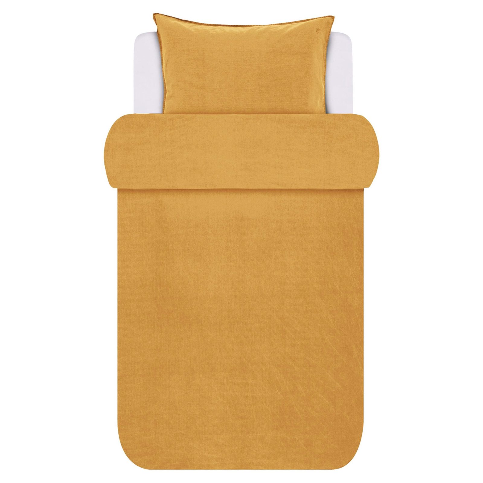 Marc O'Polo sängkläder - 100% enzymtvättad bomull bäddset - Senja Golden Yellow sänglinne