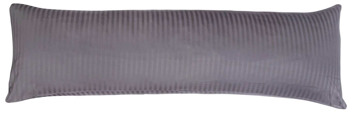 Puddfodral 50x150 cm - 100% bomullssatin - Multikudde - Klassiska mörkgrå ränder
