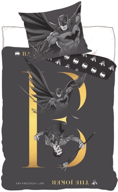 Batman sängkläder - 100% bomull - Barnbäddset 140x200 cm - Batman och Joker
