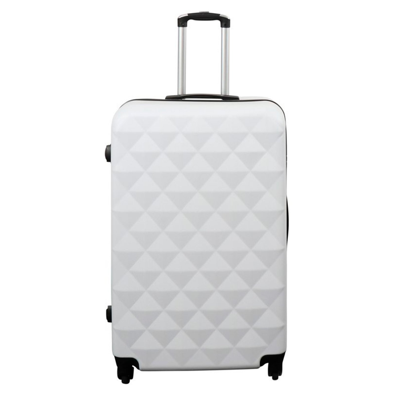 Stor resväska - diamantvit - hardcase resväska - billig smart resväska