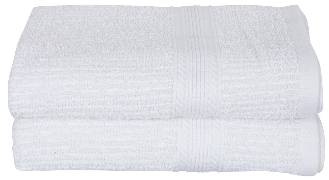 Handdukar - Paket á 2 st. - 100% mjuk bomull - Vit handdukspaket - Borg Living
