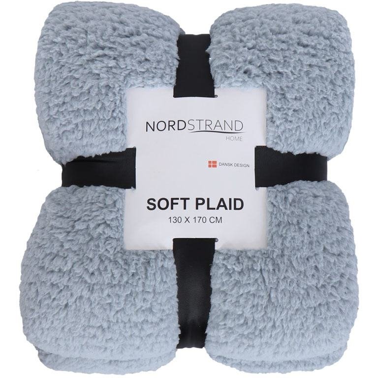 Pläd i teddy fleece - 130x170 cm - Blå - Mjuk filt från Nordstrand
