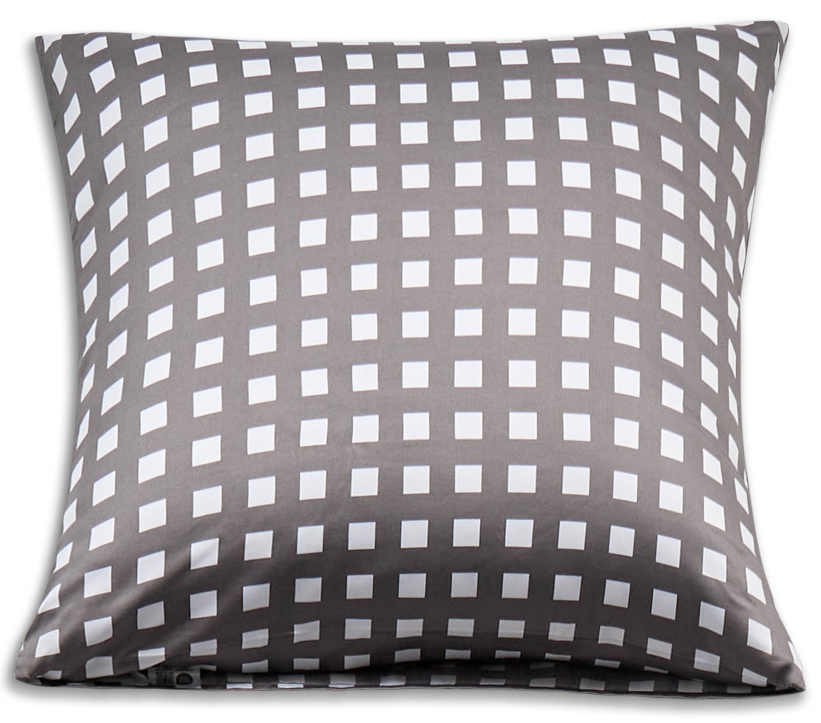 Bambu-örngott 60x63 cm - 100% bambu - Grå rutor