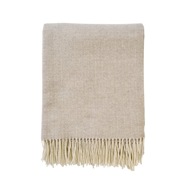 Ullpläd - 140x200 cm - Cashmere och merinoull - Lucas Taupe